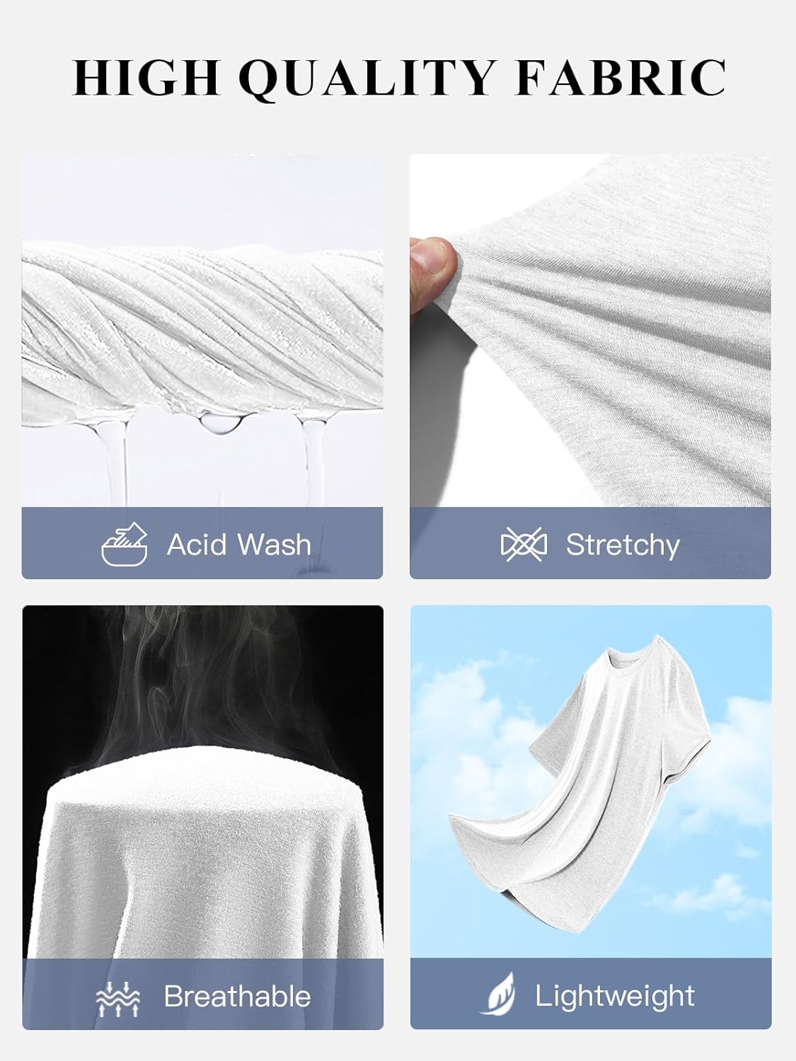 Runcati Mens Short Sleeve T-Shirts Classic Crew Neck Casual Shirt Summer Basic Lightweight Fashion Moisture Wicking Tees - Image 4