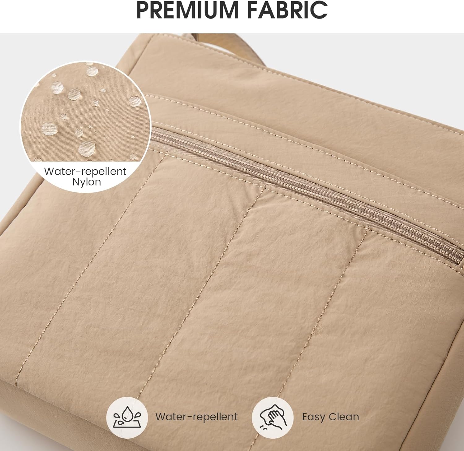 G4Free Nylon Crossbody Bags for Women, Lightweight Casual Quilted Shoulder Handbags for Travel Work - Image 8