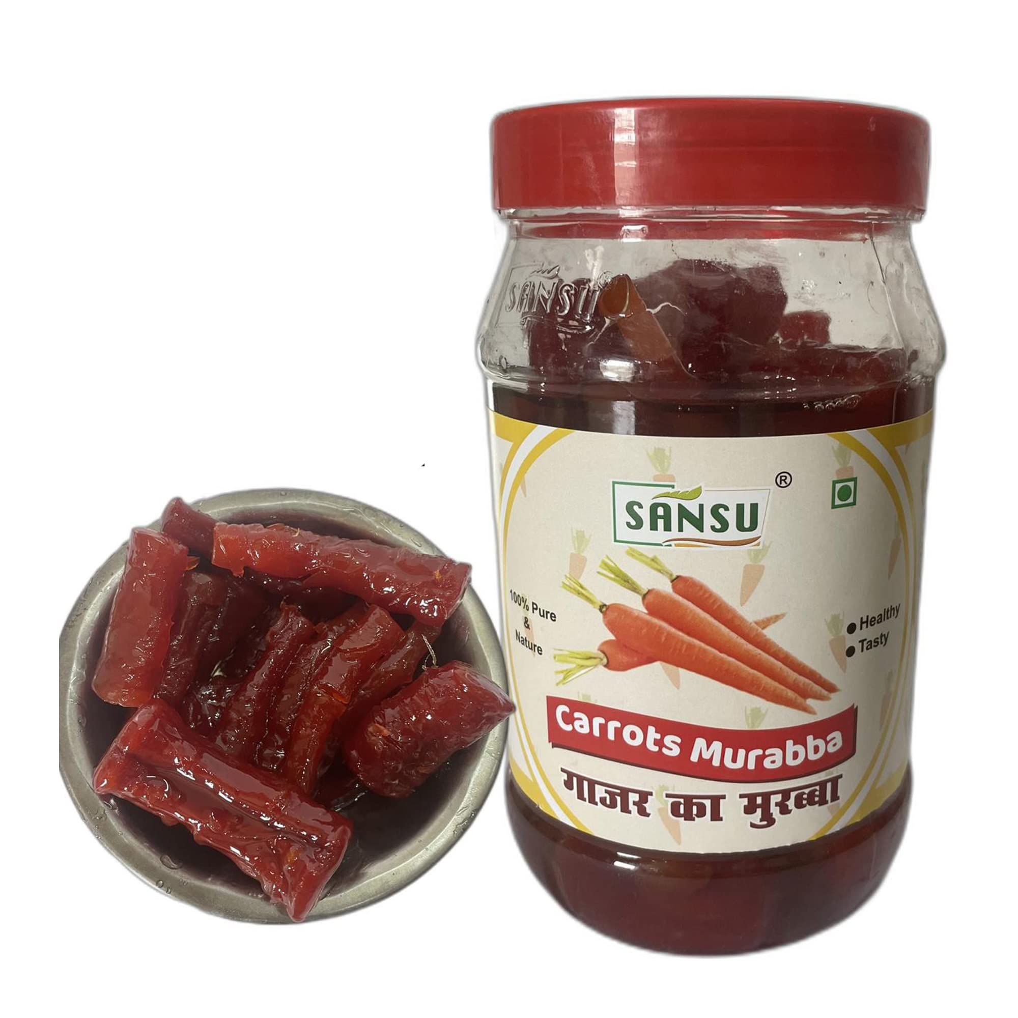 SANSU Home Made, Hand Made and Mother Made Organic Carrot Murabba, Palm Good for Blood Circulation (500 Gram)-picture-28
