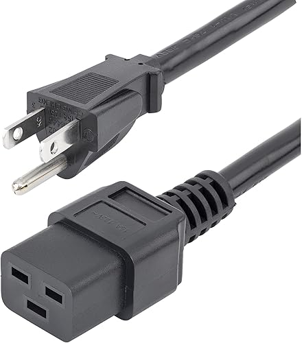 Miniatura 7 de StarTech.com Cable de alimentación resistente de 10 pies (9.8 ft), cable de alimentación de CA NEMA 5-15P a C19, 15A 125V, 14AWG, cable de