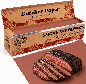 PerkHomy Pink Butcher Paper Roll 18" x 2400" 200 with Upgraded Packaging for Smoker BBQ Grilling Smoking Meat Unbleached Uncoated Unwaxed