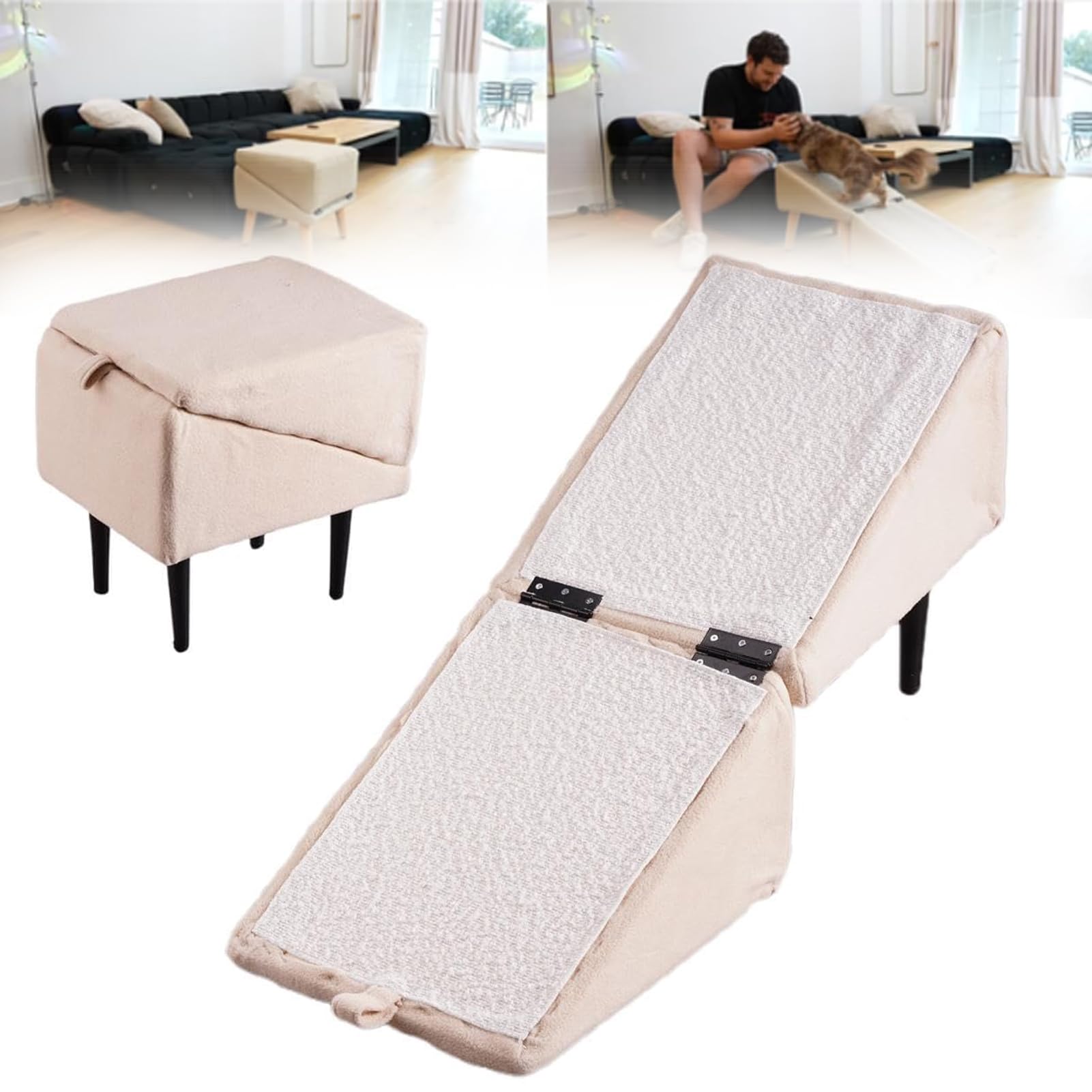 Escalier portable pour lit et canapé pour chiens pliables