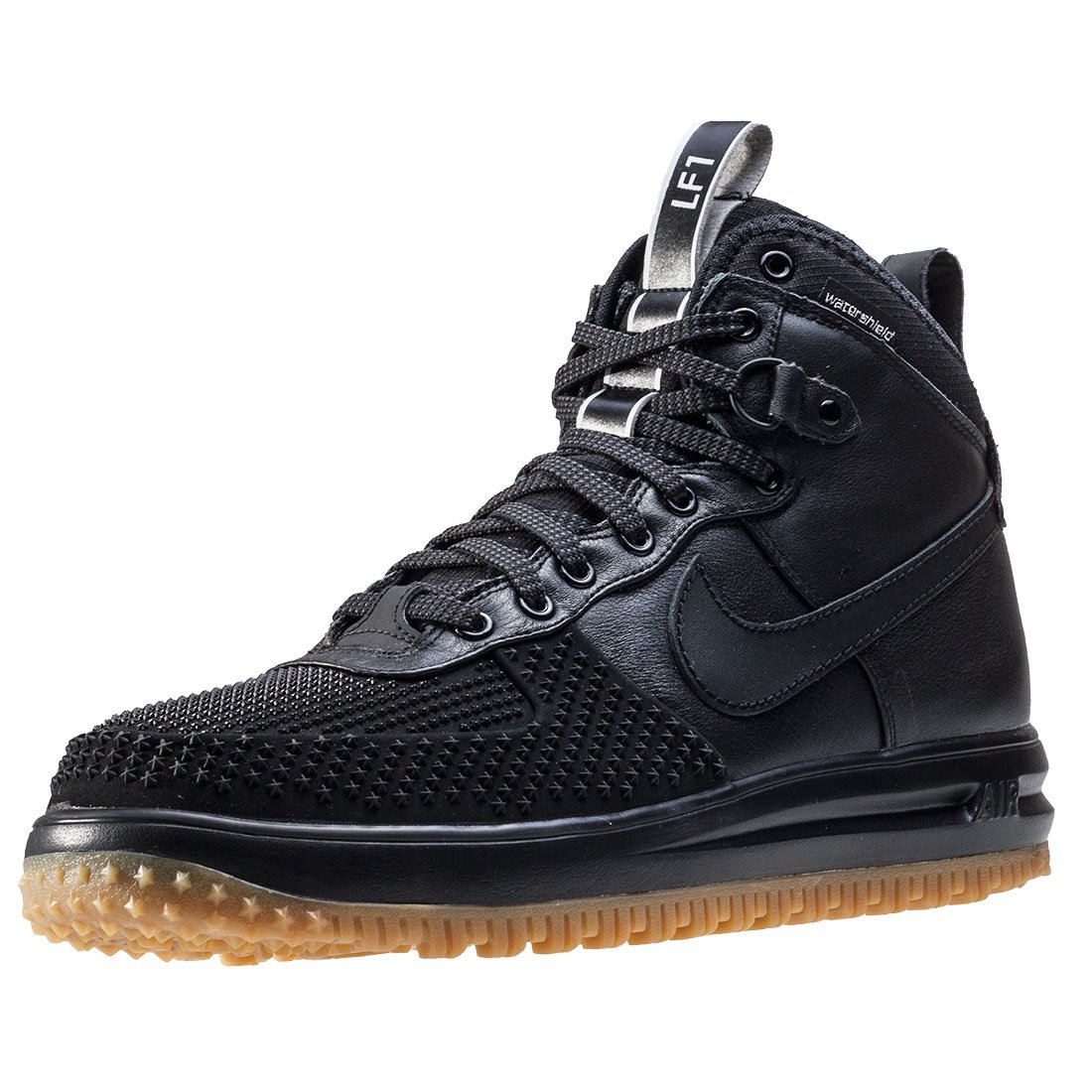 NIKE Mens Lunar Force 1 Duckboot Black/Metallic Silver/Anthracite 805899-003 Size 13