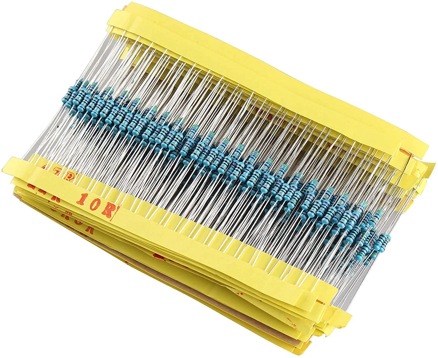 30-Piece 1/2W Metal Film Resistor Assortment - 1Ω To 2MΩ, 60 Values, ±1% Tolerance