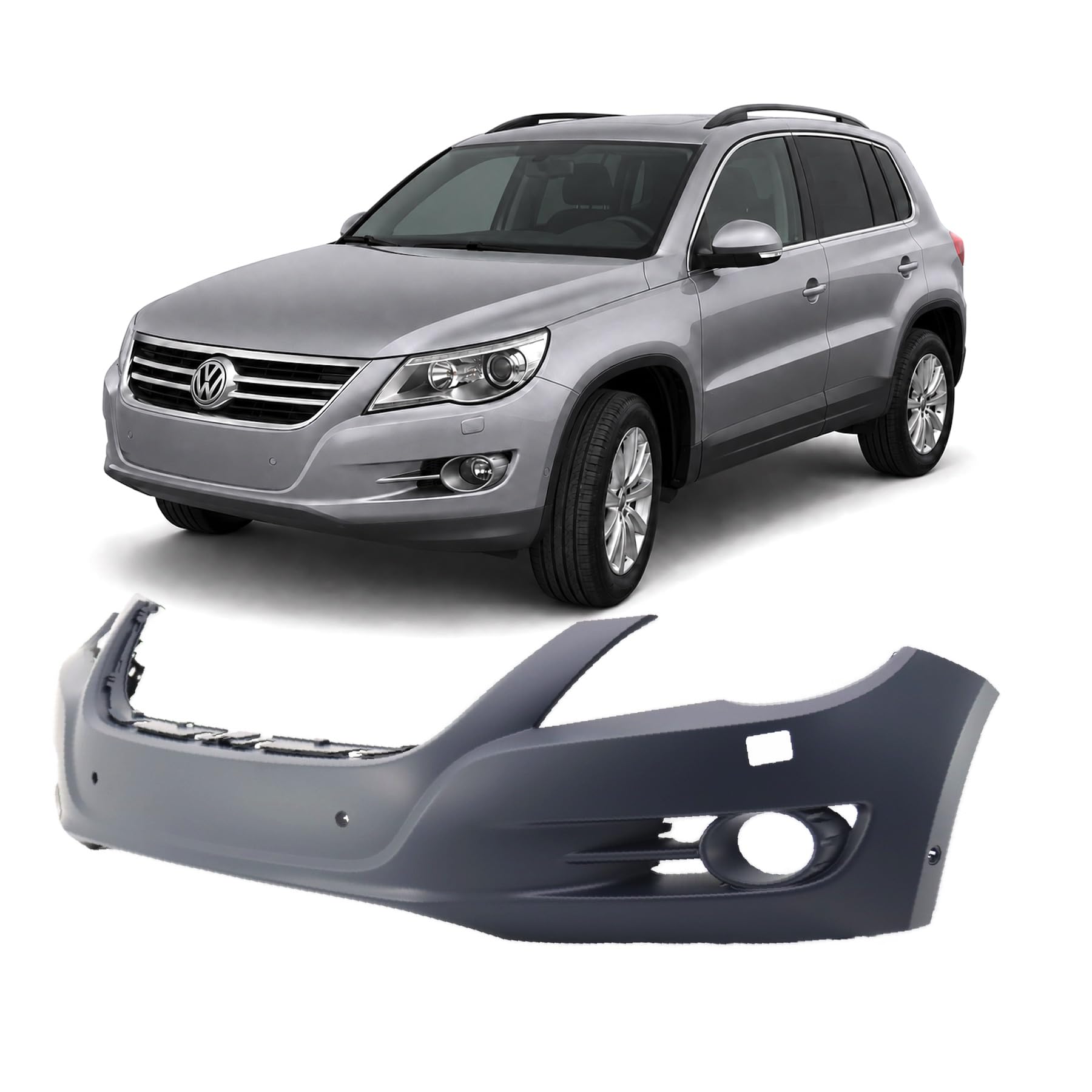 FitParts Compatible with Volkswagen Tiguan 2009–2011 Front Bumper Cover