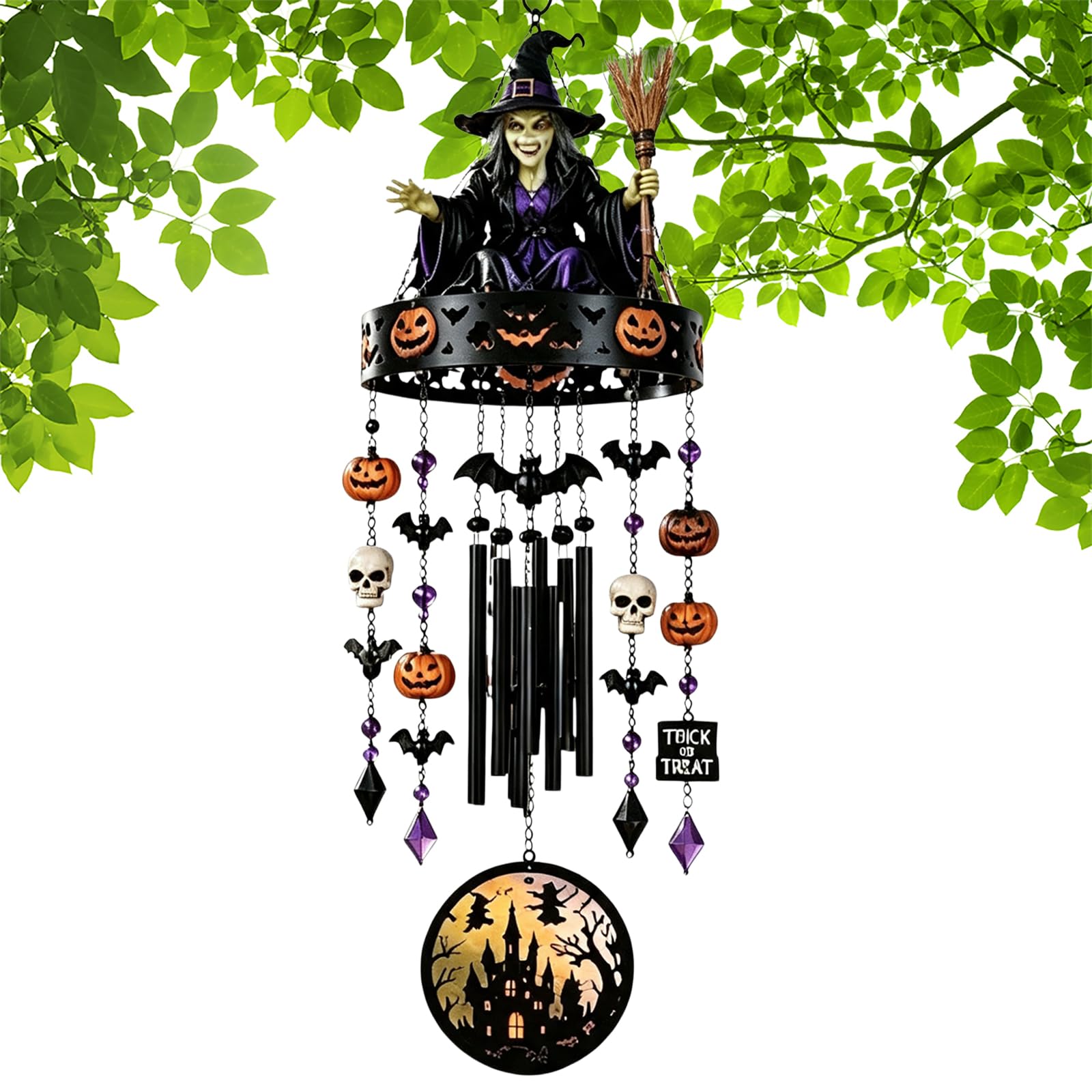 Décoration Fenêtre Et Jardin Halloween Mobile Suspendu Résistant À Rouille