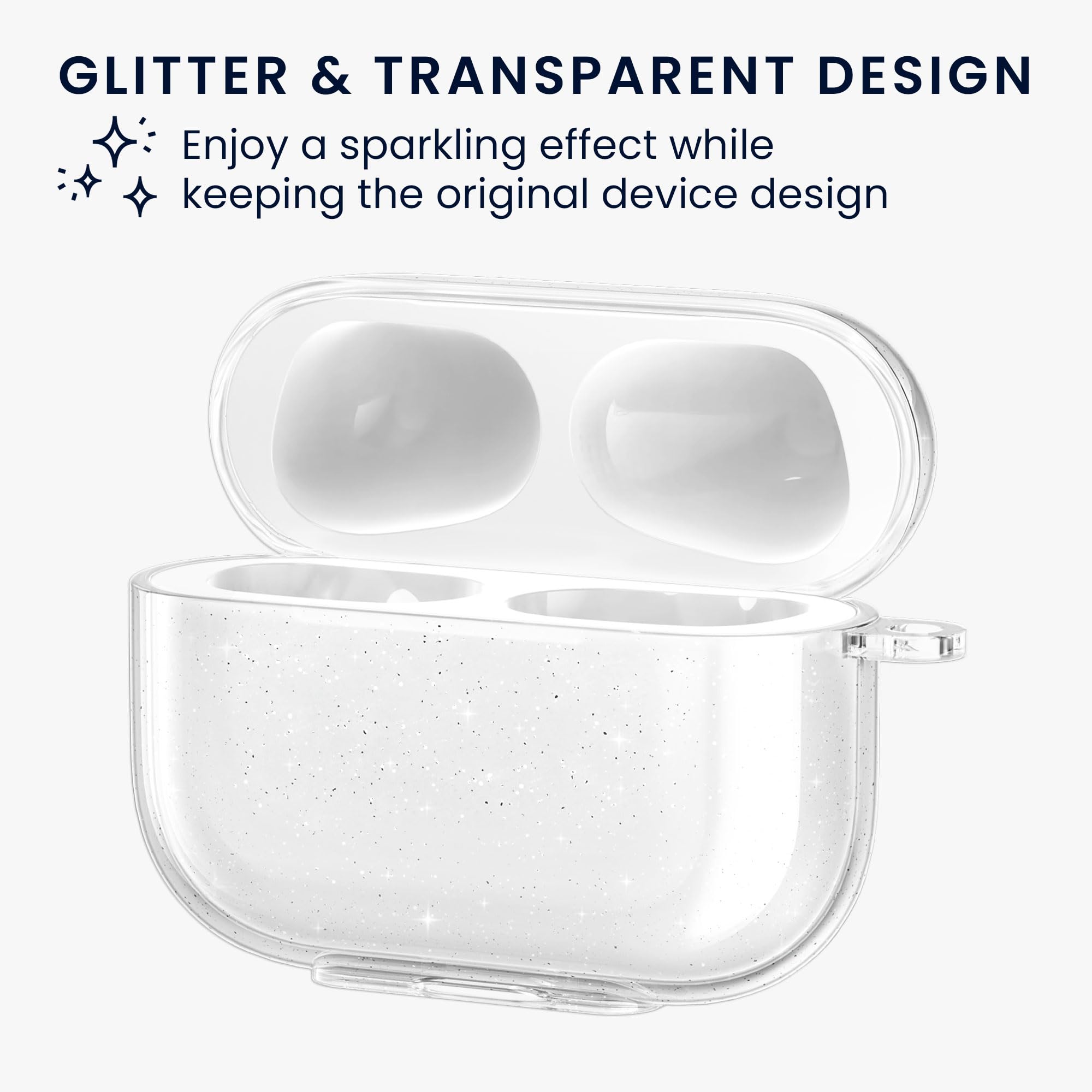 kwmobile Case Compatible with Apple AirPods Pro Cover - TPU Silicone - Wireless Headphones Case - Transparent - Image 3