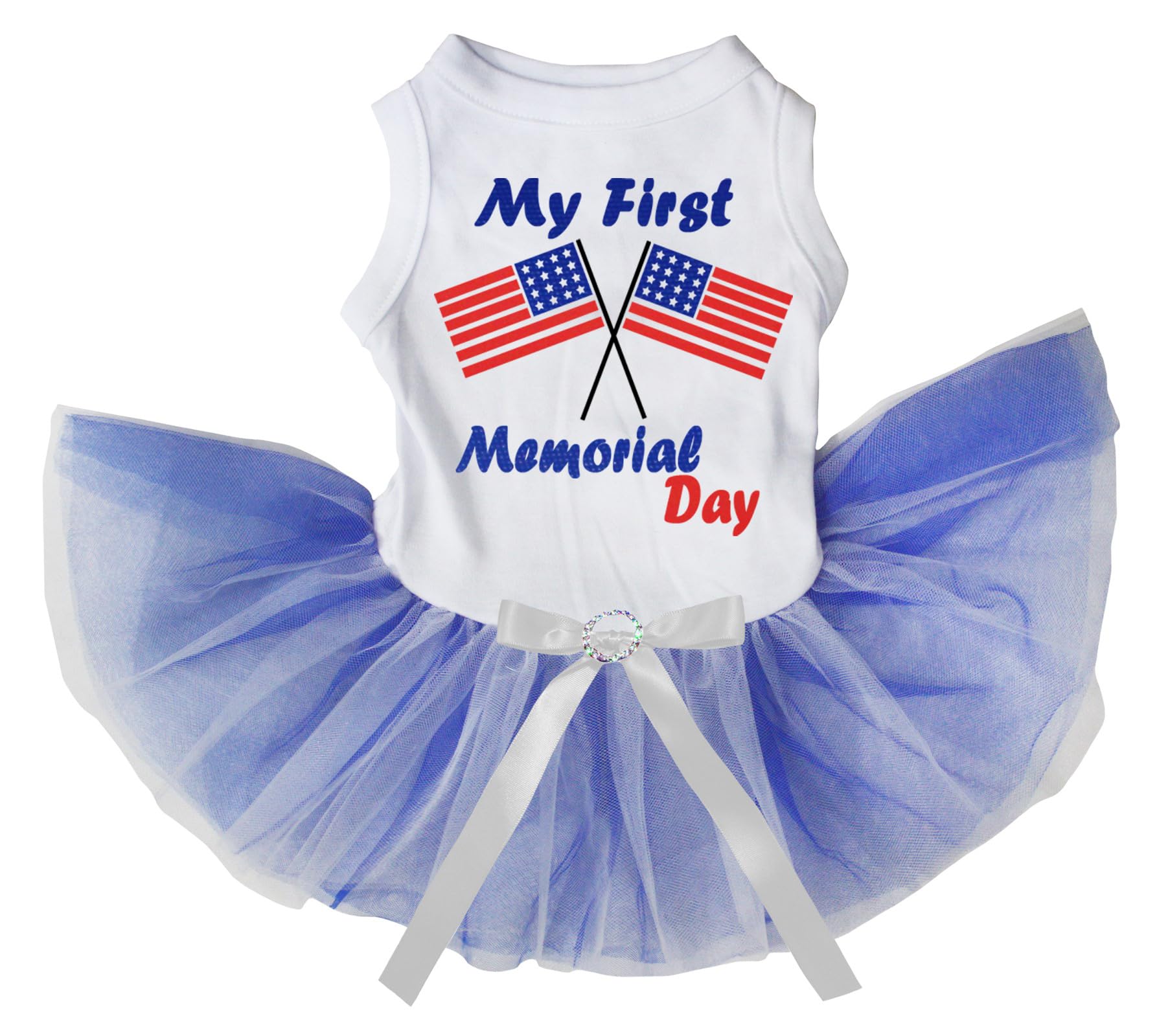 Robe pour chien USA avec deux drapeaux vêtement blanc et bleu taille XXXL