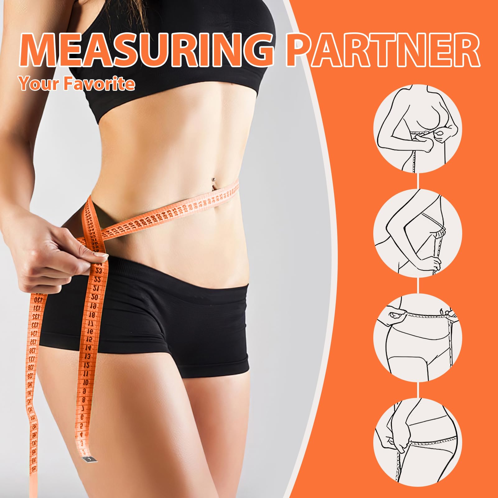 Mètre Ruban 150 Cm - Mètre Ruban Portable Pour Le Corps, Idéal Pour La Coudre Et Les Travaux Manuels En Centimetres Et En Pouces