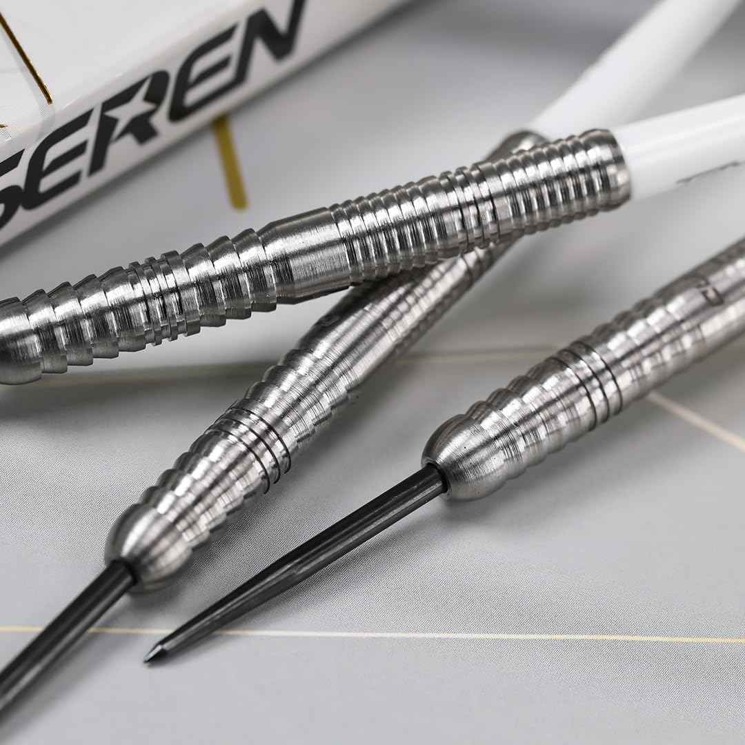 RED DRAGON Darts - Seren Pure Serie - 90% Tungsteno Professionale Punta in acciaio Set di freccette con voli e aste per freccette -Disponibile in quattro stili -Disponibile in 21g, 22g, 23g, 24g & 25g