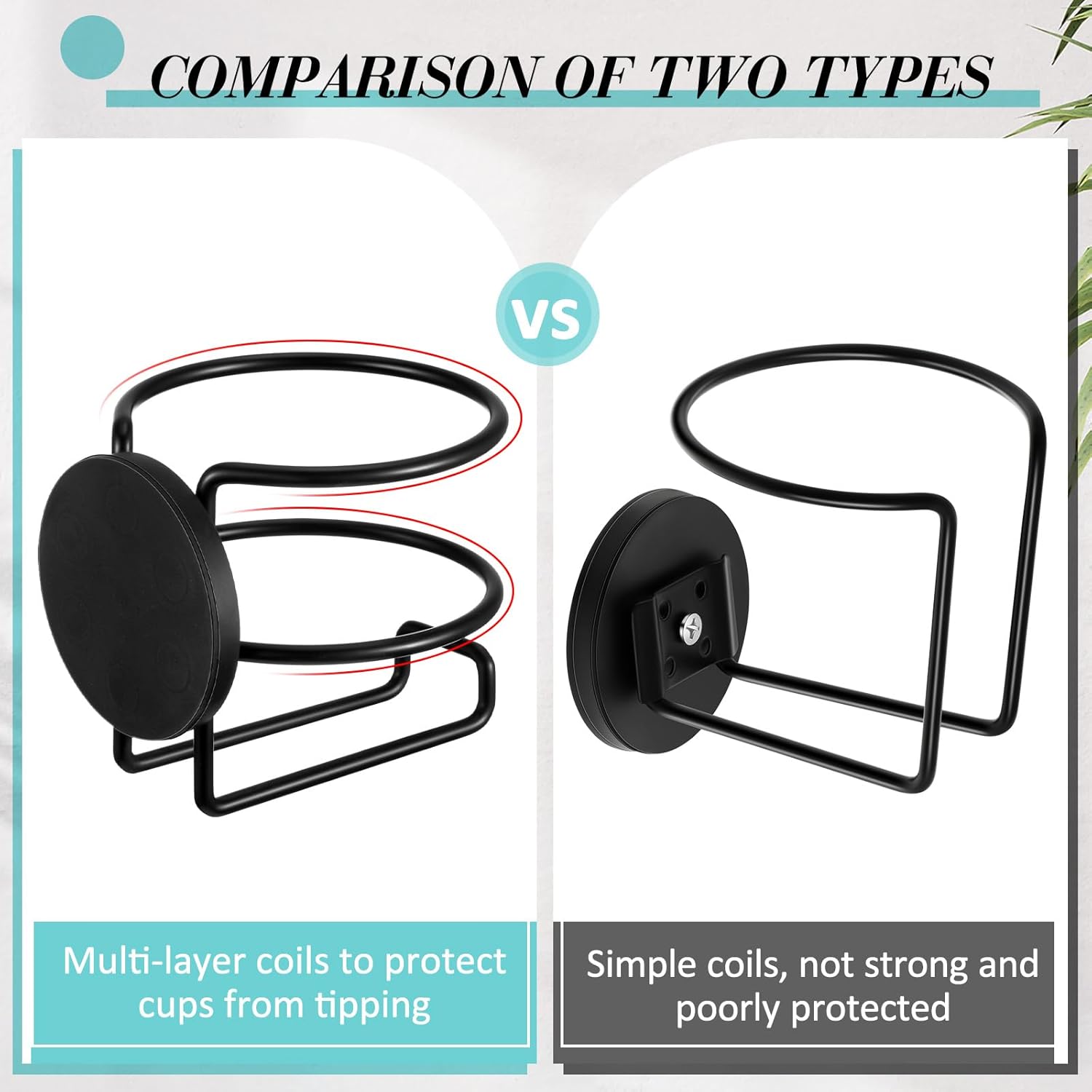 Treela 4 Pcs Magnetic Cup Holder Heavy Duty Portable Cup Holder Magnetic Drink Accessories for Treadmill Tractor Mower Truck Bus Refrigerator on Metal Surface