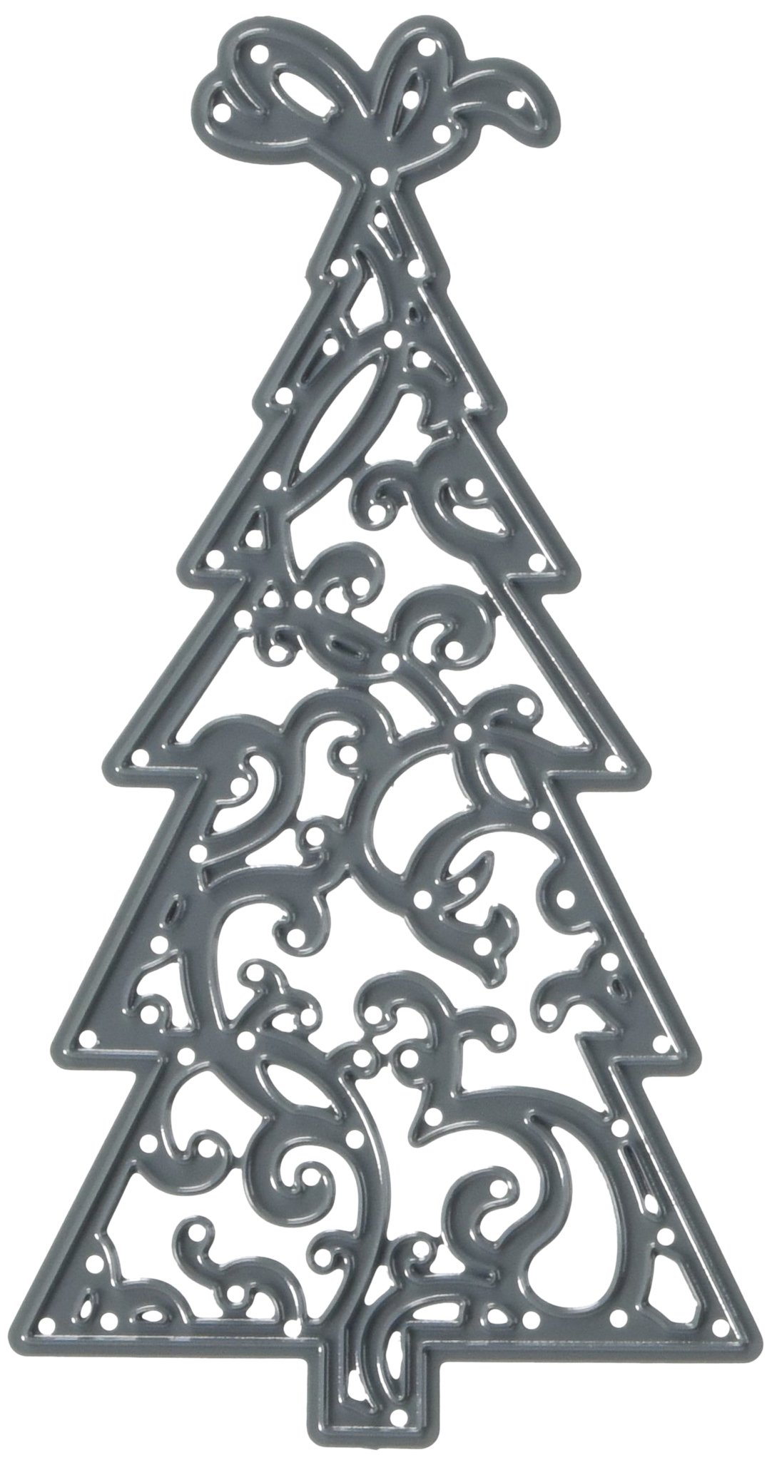 Pochoir emporte-pièce motif sapin de Noël en métal noir Darice