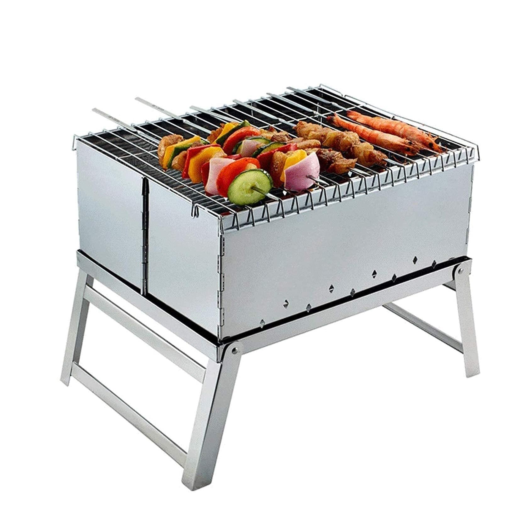 Griglia a carbonella portatile, griglia per barbecue all'aperto, mini barbecue da tavolo pieghevole, barbecue all'aperto, per campeggio all'aperto, giardino, cortile, cuc