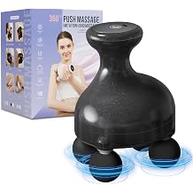 DEITY 4 Heads Handheld Massage Gun Deep Tissue, Electric Body Massager, Percussion Muscle Massager for Easing Shoulder and Back Tension, with Reverse Thrust Function