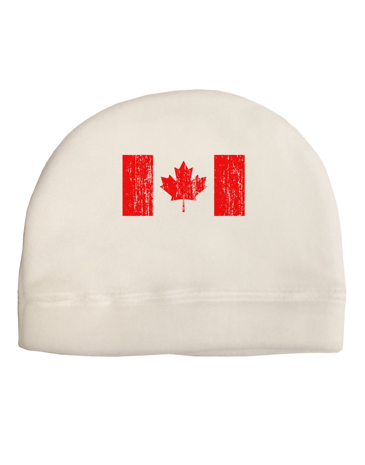TOOLOUD Distressed Canadian Flag Maple Leaf Adult Fleece Beanie Cap Hat White