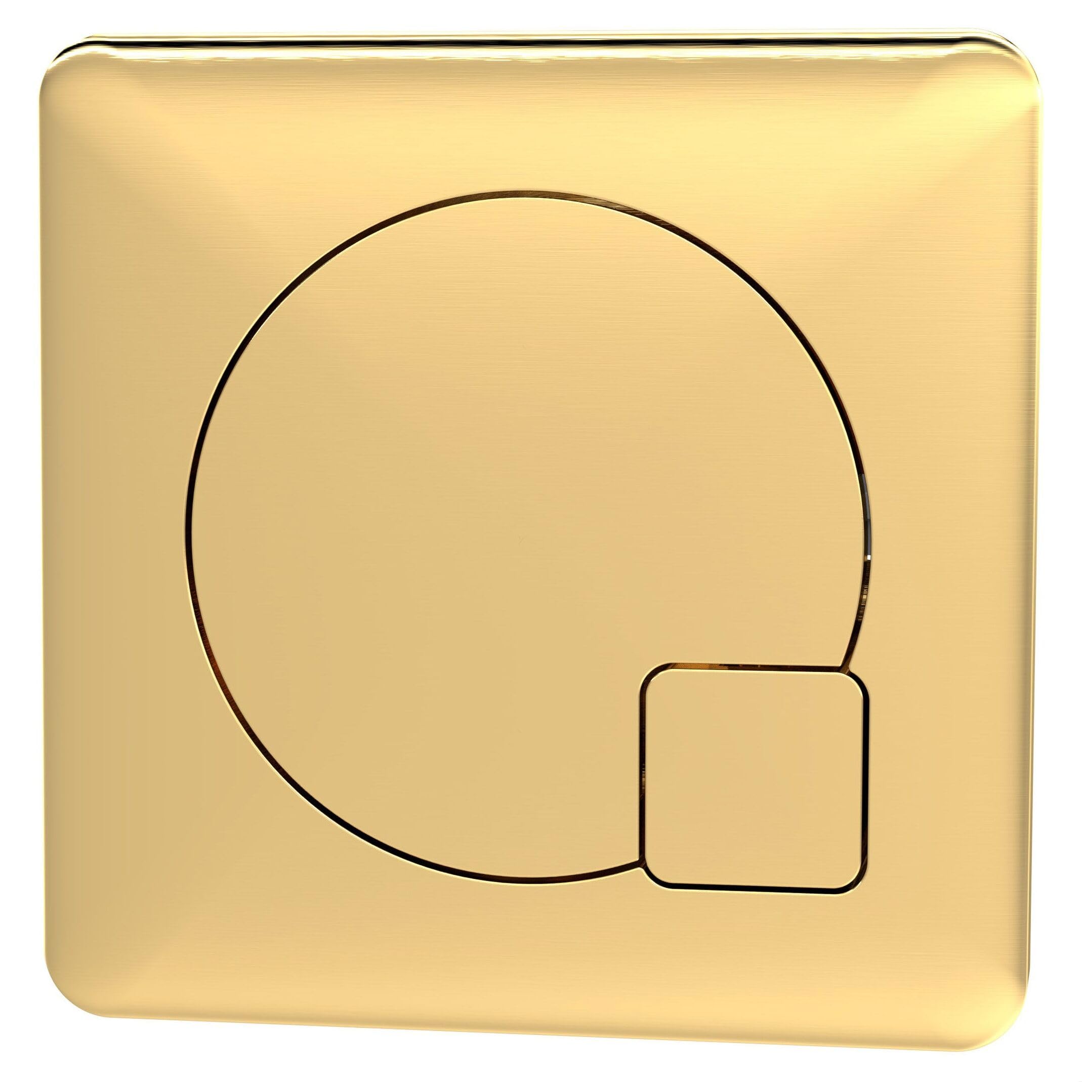 Balterley Brushed Brass Dual Toilet Flush Button, Modern Square Dual Push Button Toilet Flush System Replacement For Cistern, Push Buttons Replacement For Bathroom Cistern Toilets - 99 X 70Mm (Brushed Brass)