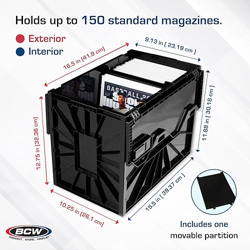 Miniatura 3 de BCW Contenedores de almacenamiento de documentos y cómics para revistas, contenedor duradero para revistas, caja de almacenamiento de revistas para
