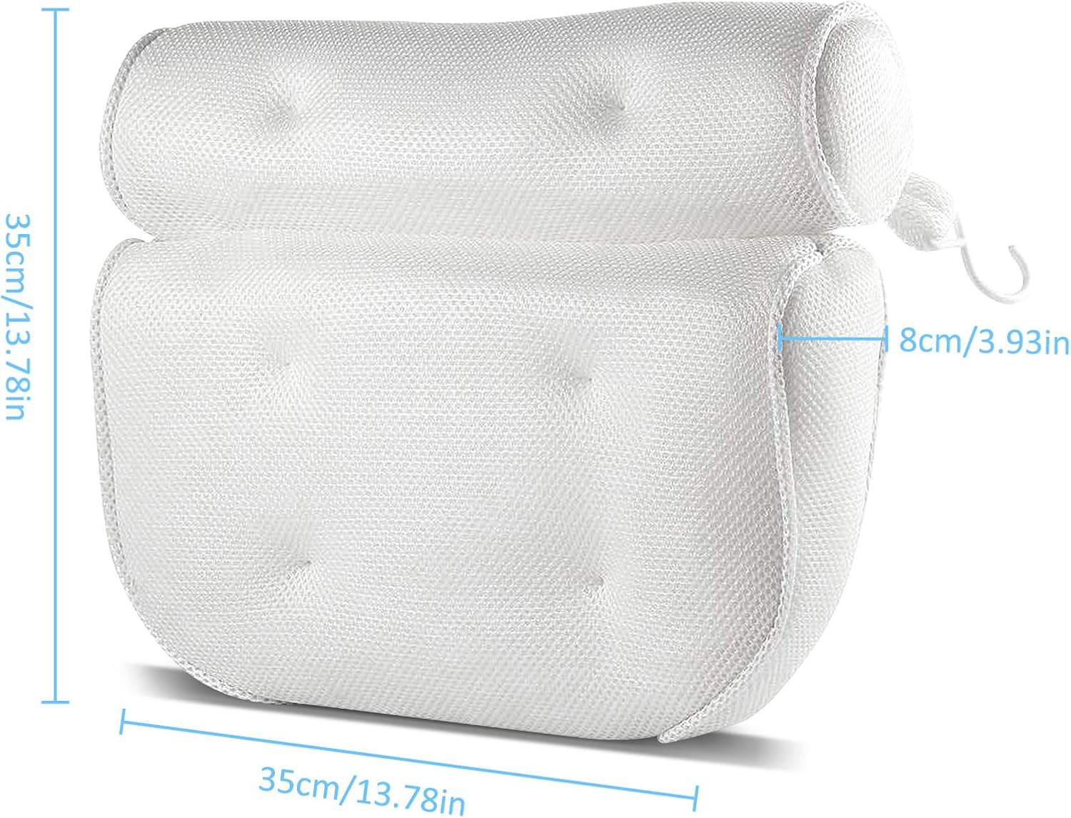 Bath Pillow Headrest for Bathtub with Powerful Suction Cups for Woman Mum Gift