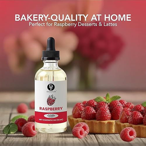 Miniatura 4 de Dolce Flav Raspberry Extract – 2 Ounce Oil-Soluble Kosher, Sugar-Free, Concentrated Raspberry Flavoring for Chocolates, Candies & Baking, Includes