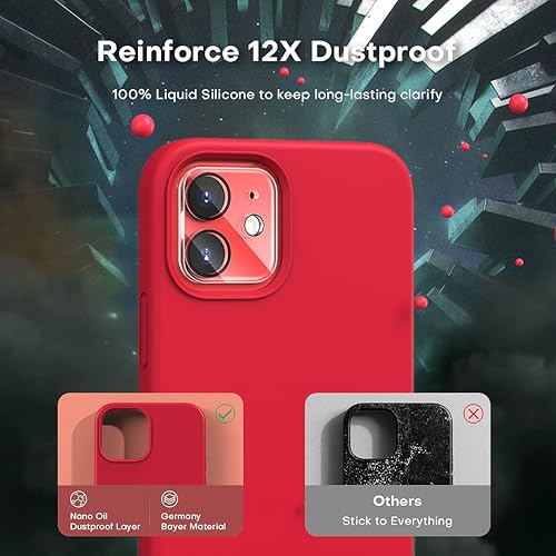 Vista 339 de TOCOL - Funda 5 en 1 para iPhone 11, con 2 protectores de pantalla + 2 protectores de lente de cámara, funda delgada de silicona líquida a prueba