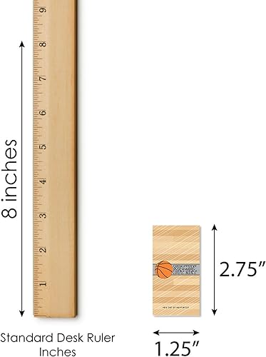 Miniatura 5 de Big Dot of Happiness Nothin' but Net – Baloncesto – Mini pegatinas de barra de caramelo – Baby Shower o fiesta de cumpleaños pequeños regalos – 40