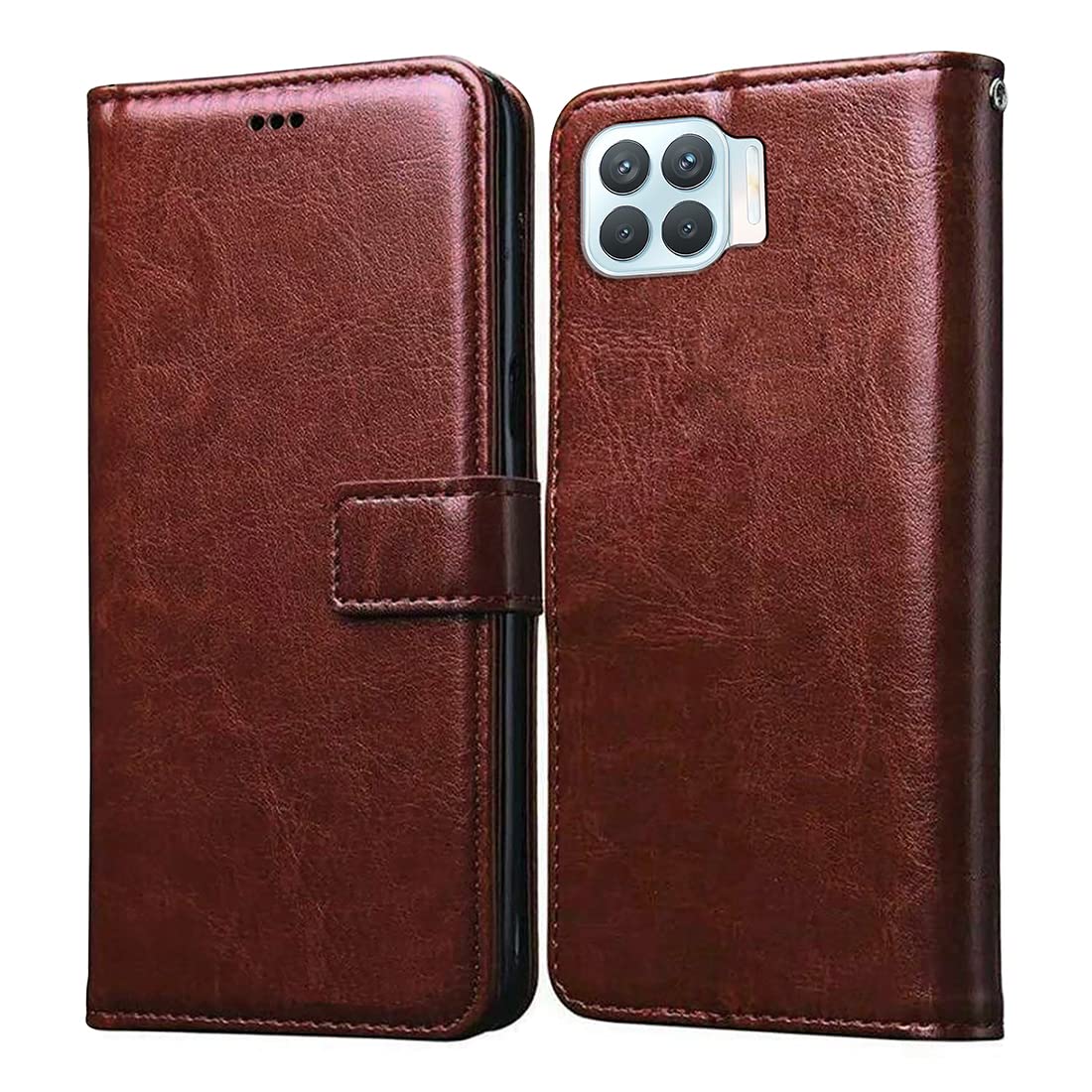 Casotec Flip Cover for Oppo F17 Pro/Oppo A93 | Premium Leather Finish | Inbuilt Pockets & Stand | Flip Case for Oppo F17 Pro/Oppo A93 (Brown) (B09P8M6QHM) Amazon Price History, Amazon Price Tracker