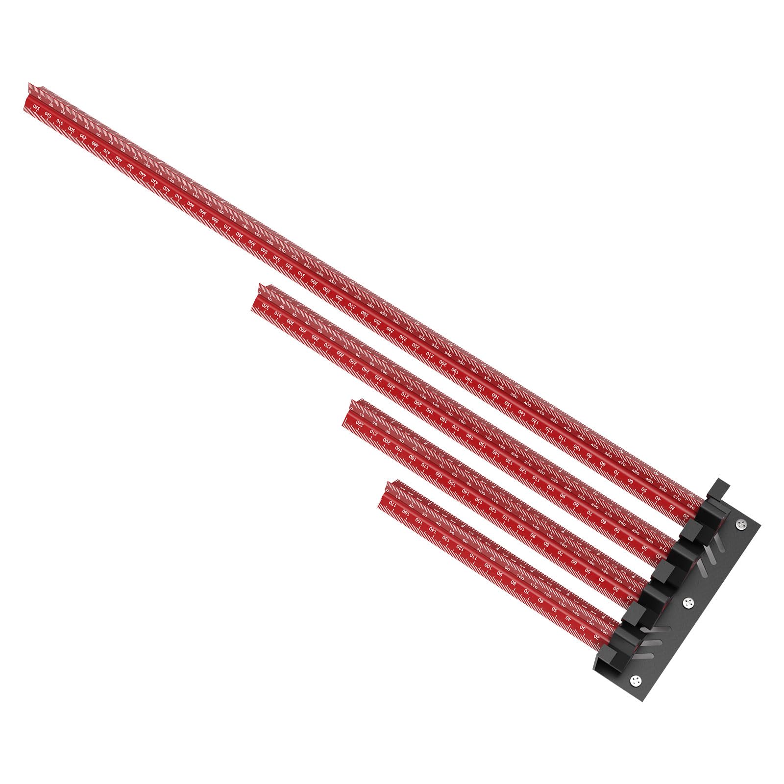 Righello triangolare in alluminio, righello metrico e imperiale a doppio scopo, righello esagonale da 15/20/30/50 cm, con fermo, per architetti, ingegneri, progettisti