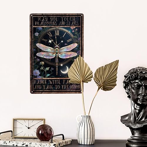 Miniatura 4 de Letrero de metal vintage con texto en inglés May You Touch Dragonflies and Stars Dance With Fairies And Talk To The Moon Dragonfly (May You Touch
