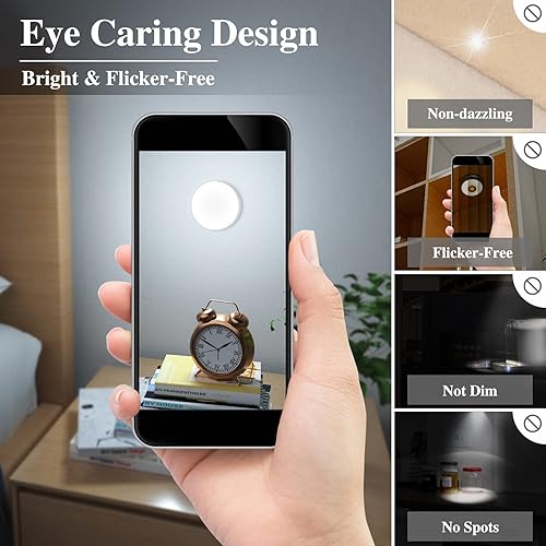 Miniatura 5 de Luz LED recargable con sensor de movimiento mejorado para interiores, batería de larga duración, luces de armario con sensor de movimiento, luz