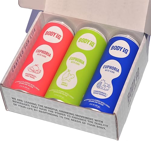 Miniatura 8 de Body Intelligence Euphoria - Agua con gas inteligente, bebida vitamínica para apoyo inmunológico, agua saborizada de gran sabor para relajación,
