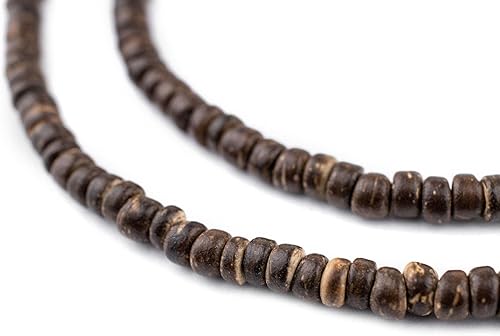 TheBeadChest - Cuentas de concha de coco de disco de chocolate (0.472in)