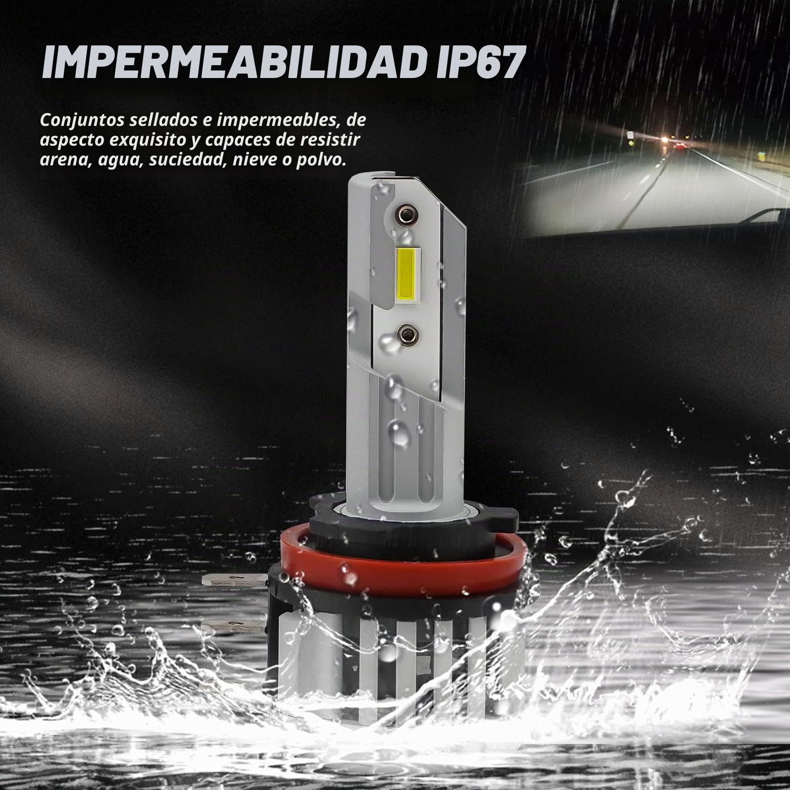 D-Lumina Bombillas H15 LED para Faros Delanteros,80W 12000LM 6500K,Luces Altas y Luces de Circulación Diurna,Color Blanco Superbrillante, Reemplazo de Bombilla LED para Coche,2 Lámparas