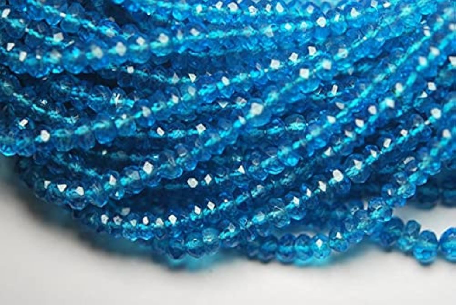 Rondelles facettées London Blue Mystic quartz 3.5mm pour création bijoux DIY
