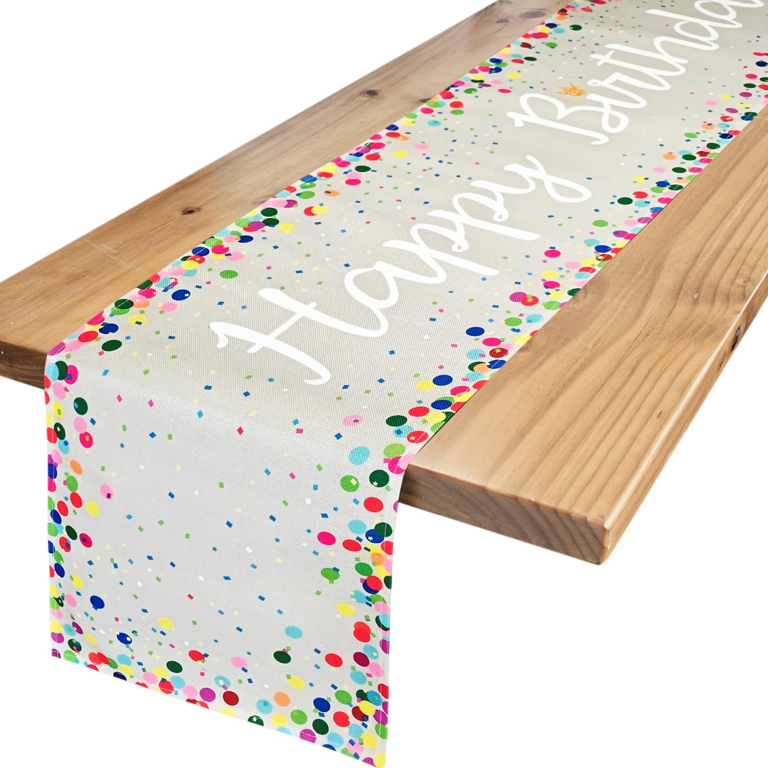 Happy Birthday Table Runner - Light Purple -7 Happy Birthday Table Runner - Light Purple -7