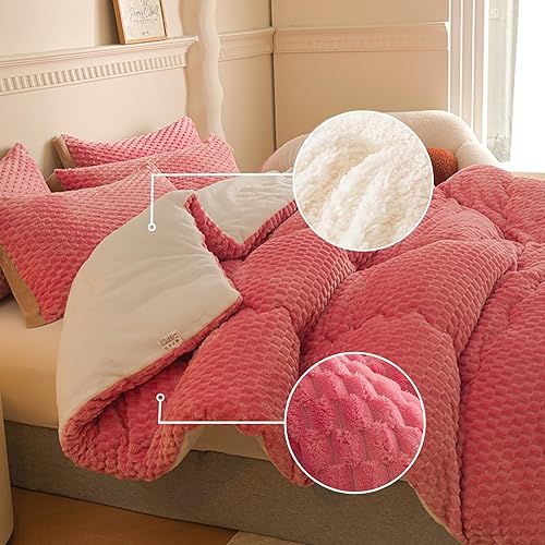 Miniatura 4 de Edredón cálido de invierno, edredón esponjoso de cachemira de cordero, mantas de invierno gruesas y cálidas, edredón suave transpirable para ropa de
