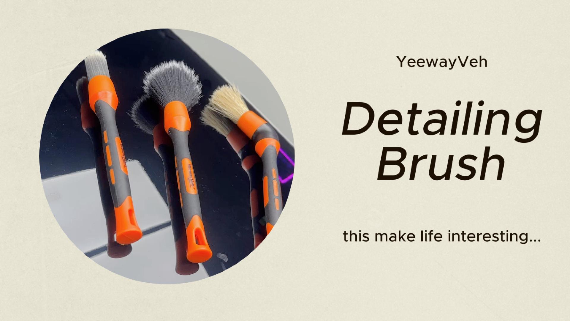 Amazon.com: YeewayVeh 3pcs Car Detailing Brush Set, Boars Hair