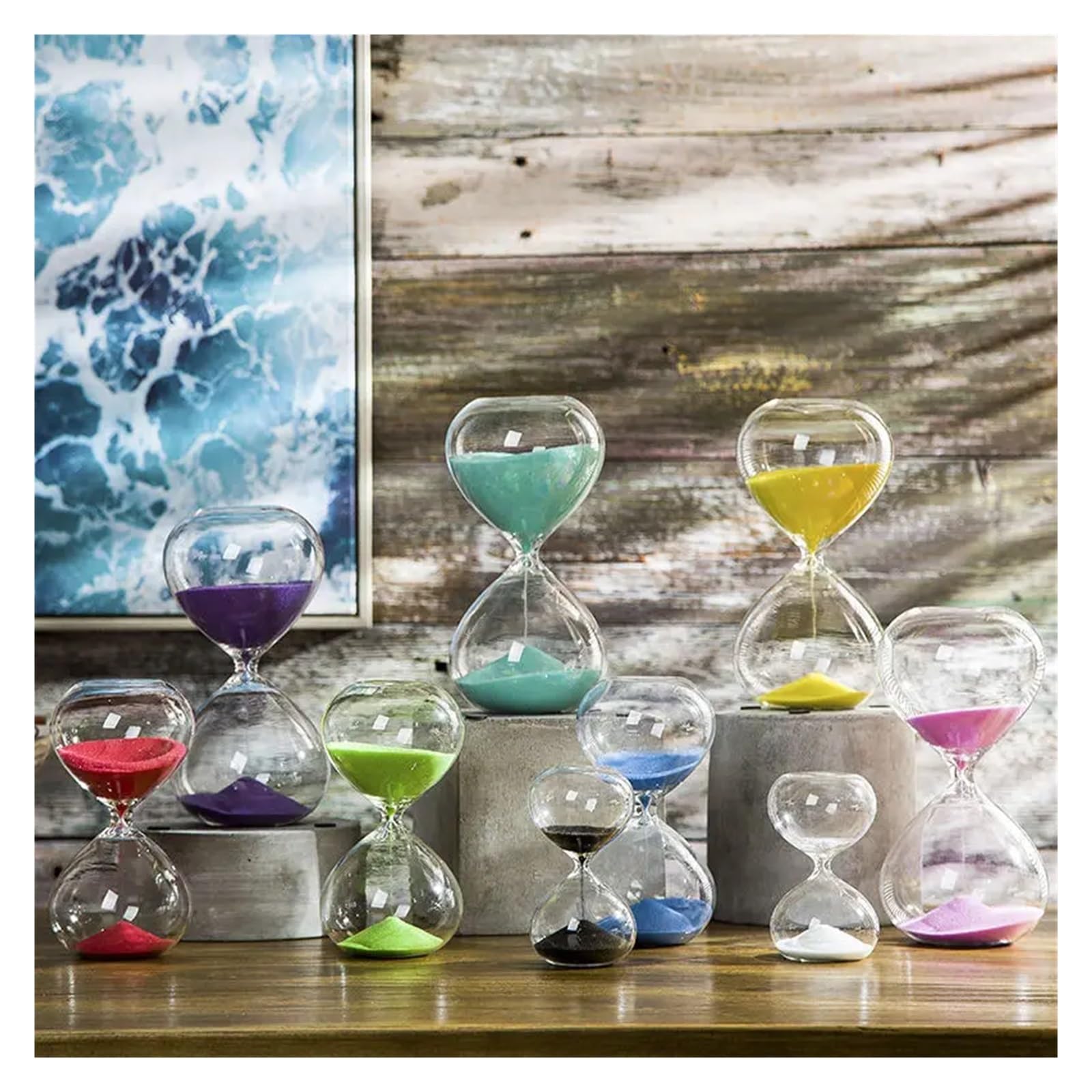 Glas-Sanduhr mit Sanduhr