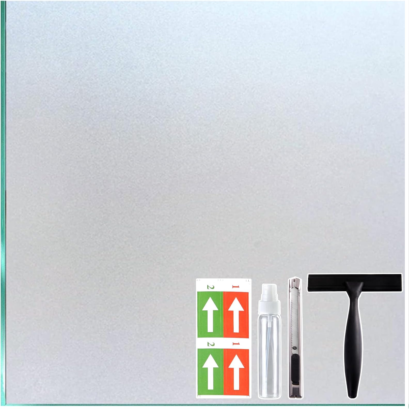 Coavas Frosted Glass Window Privacy Film, Static Cling, 17.5" x 78.7"