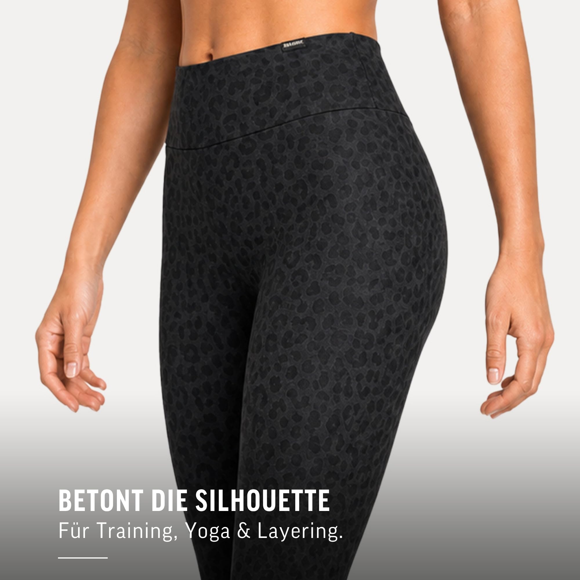 SMILODOX Capri Leggings Damen Velvara, 3/4 Sporthose im Leo Print, High Waist Fitnesshose mit 4-Wege-Stretch, blickdichte Trainingshose mit Konturnähten für Gym, Yoga, Sport und Alltag