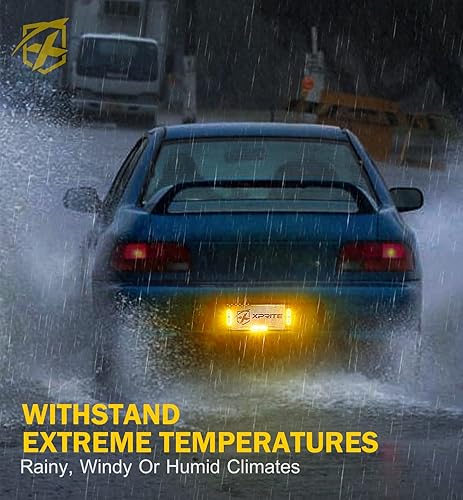 Miniatura 4 de Xprite Luz estroboscópica de matrícula de 36 LED, luces estroboscópicas delanterastraseras con bandera de EE. UU., 22 modos de parpadeo, luz de