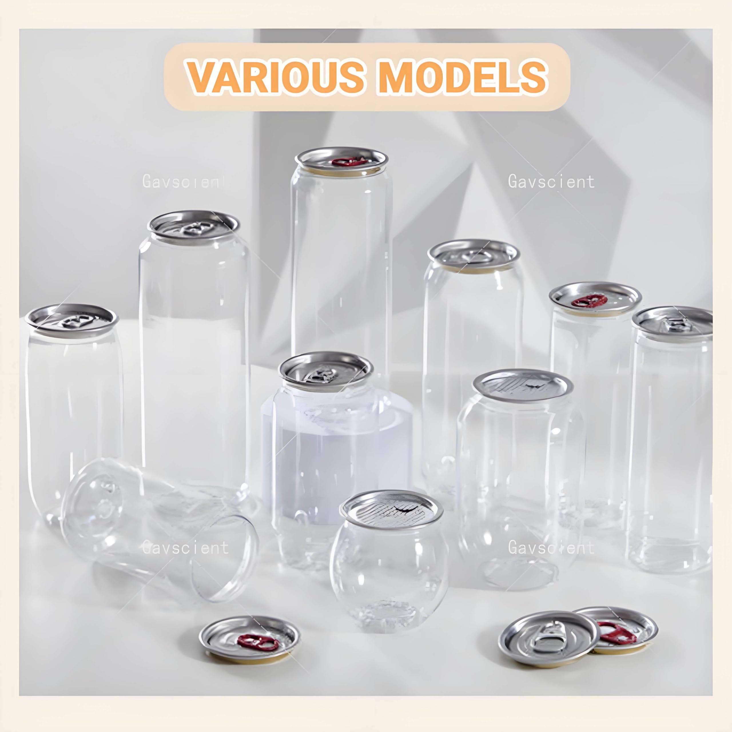 Vasos selladores de latas de plástico desechables a prueba de fugas con tapas de aluminio para botellas de bebidas, compatibles con máquina de sellado de latas