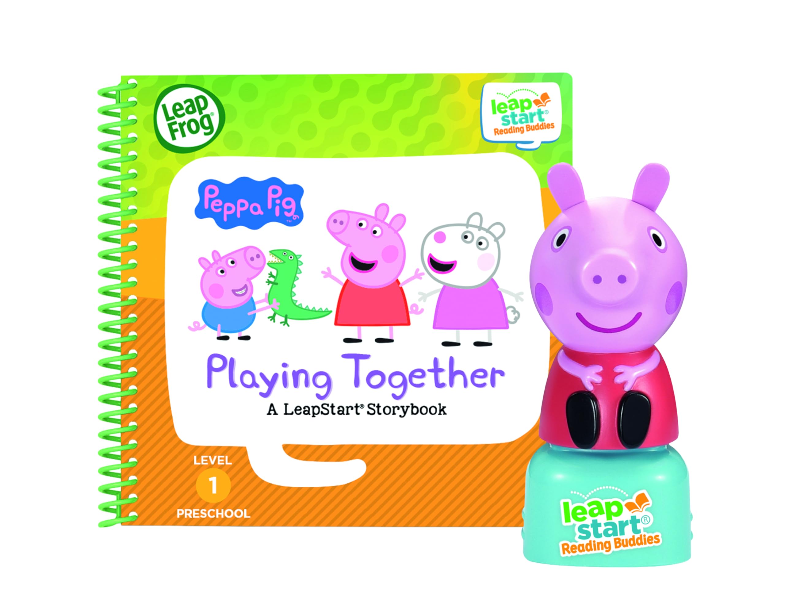 LeapFrog LeapStart Reading Buddies: Peppa Pig, Official Peppa Pig, Educational Fun, Includes Audio Stories & Activities, Compatible with LeapStart Systems, For Ages 3, 4, 5+ Years, English Version
