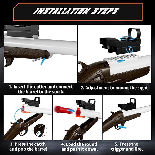 Miniatura 3 de Pistola de juguete de expulsión de carcasa de escopeta de juguete, pistola de balas suaves, con 30 balas perfectas como cumpleaños o vacaciones para