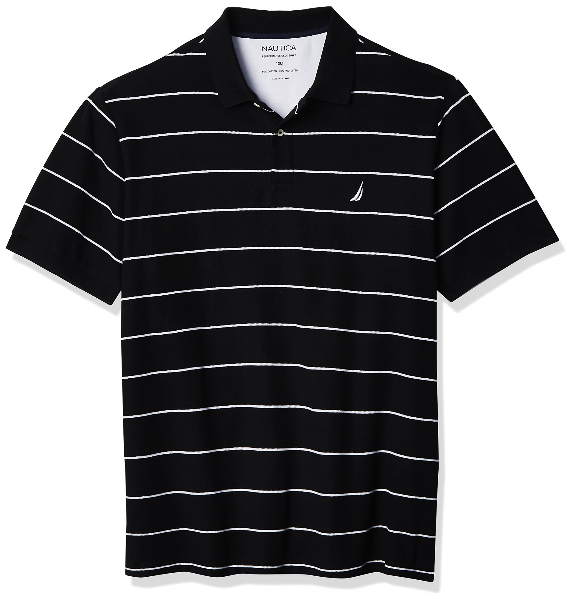 Nautica Classic Short Sleeve Striped Polo Shirt Polo Hombre