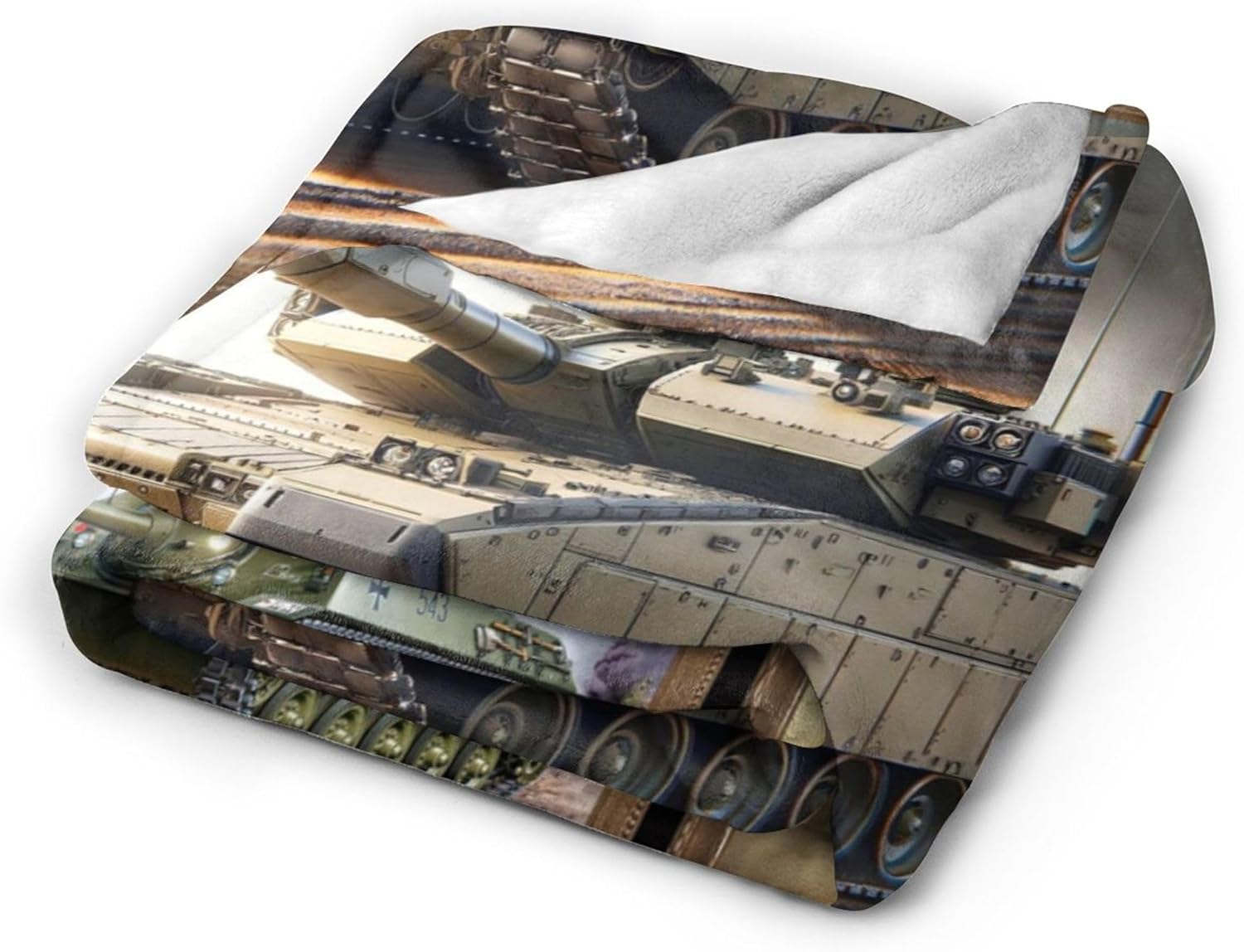 Tank Throw Blanket - Military Gifts for Fans - Soft Warm Cozy Fleece for Boys, Men, Girls, Women, Kids, Adults - Couch, Sofa, Bed - 80"x60"