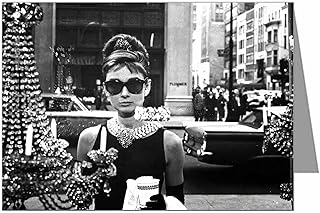 Single Greeting Card of Audrey Hepburn Tiffany's Window Looking Out, From the Movie Breakfast At Tiffany's