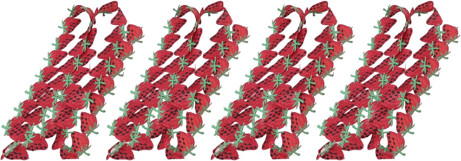 ”Decorative Ribbon Trim, Strawberry Ribbon, Creative Fruit Trim, Versatile Use, Exquisite Craftsmanship, Decorative Lace for Patching, Sewing, and Binding