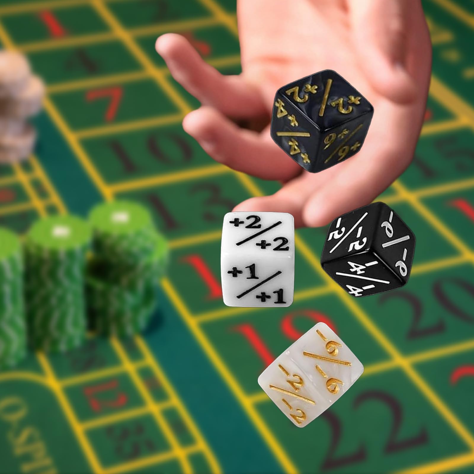 MTG kostka, 48 sztuk, Dice D6 Token Magic Dice z MTG, CCG, akcesoria do gry w karty, z workami do przechowywania