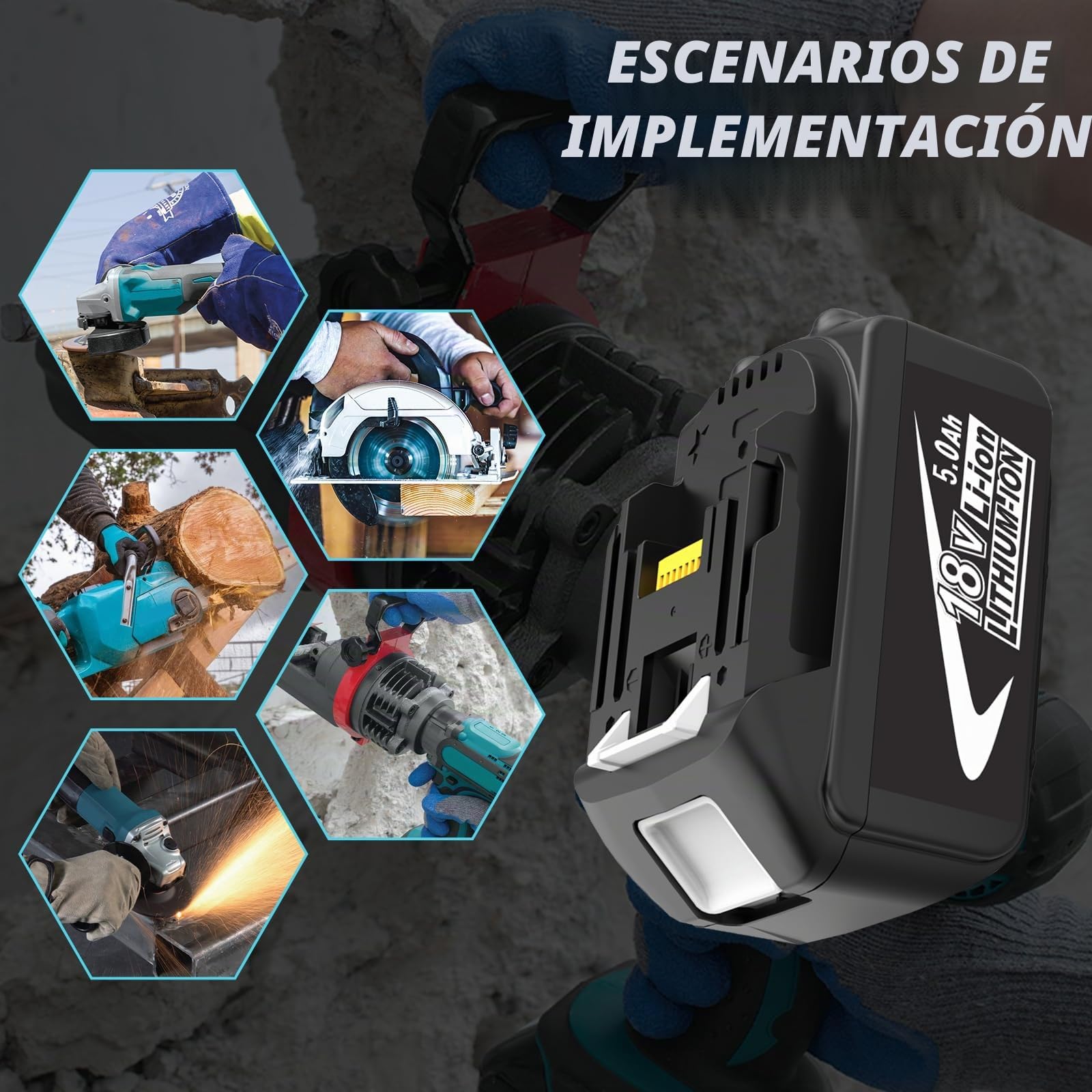 2pcs BL1850 5,0Ah batería de Repuesto para Makita batería 18V con Cargador para Makita Cargador 18V DC18RCT Compatible para 14.4V-18V BL1860 BL1850B