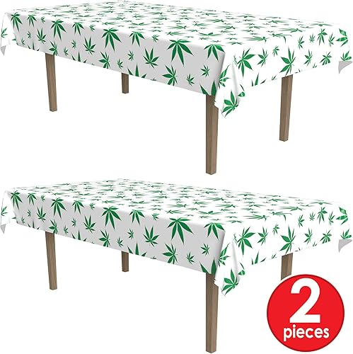 Miniatura 5 de Beistle Mantel rectangular de plástico desechable de 2 piezas, 420 hojas de maceta